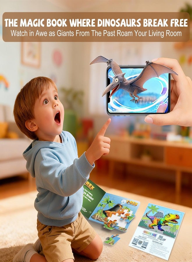 Sinpedex 3D Dinosaur Puzzle Toy for Kids | AR App, Interactive Coloring & Walking Dinosaurs | STEM Educational Toy, Gift for Christmas or Birthday Ages 3-6 - Image 3